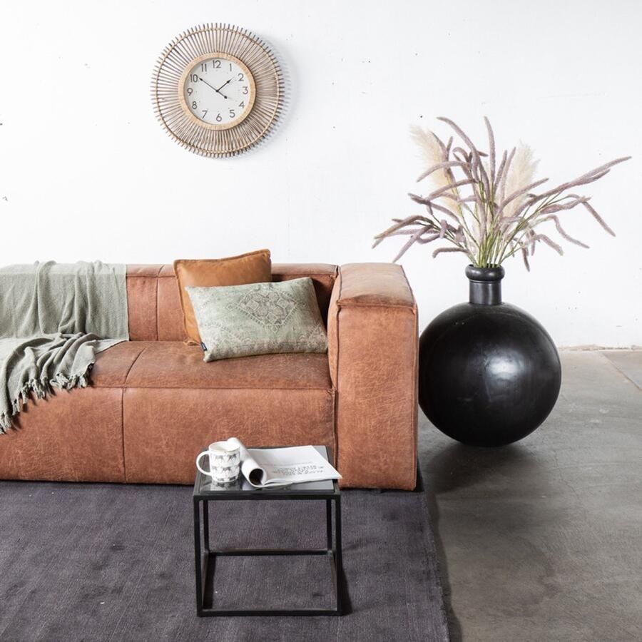 Giga Meubel Vloerkleed 160x230 Grijs Viscose Stof Vloerkleed Mika