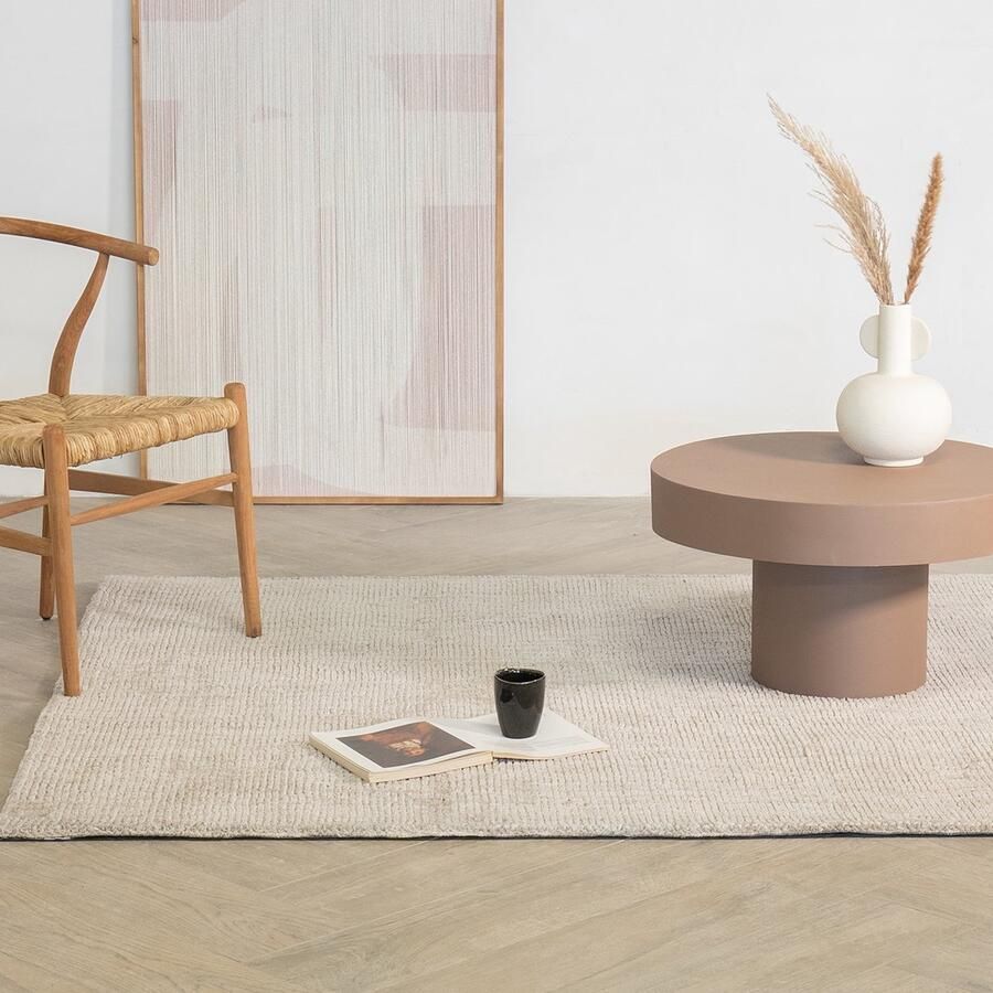 Giga Meubel Vloerkleed Rechthoek Taupe Wol 160x230x2cm Jisse