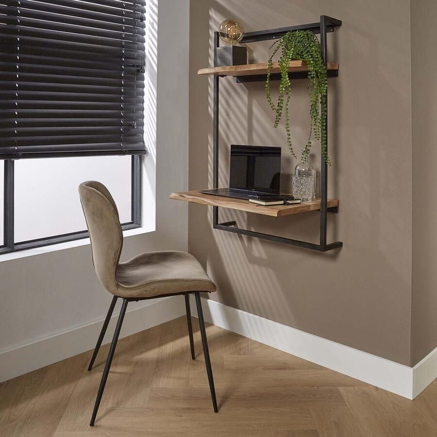 Giga Meubel Wandbureau Massief Acaciahout Tafelblad 65cm Gewicht 25kg - Foto 2