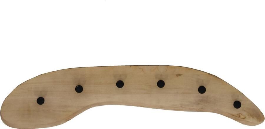 Giga Meubel Wandkapstok Naturel Mangohout 6-Haken 100x4x24cm Wenkie - Foto 3