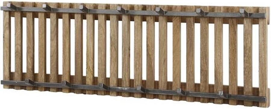 Giga Meubel Wandkapstok Naturel Zwart Mangohout 13 Haken 100x10x33cm - Foto 2