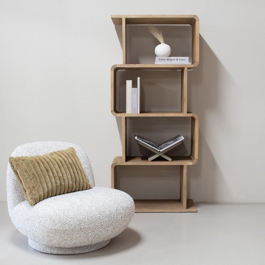 Giga Meubel Wandkast Floris Mangohout Lichtbruin 80x40x180cm