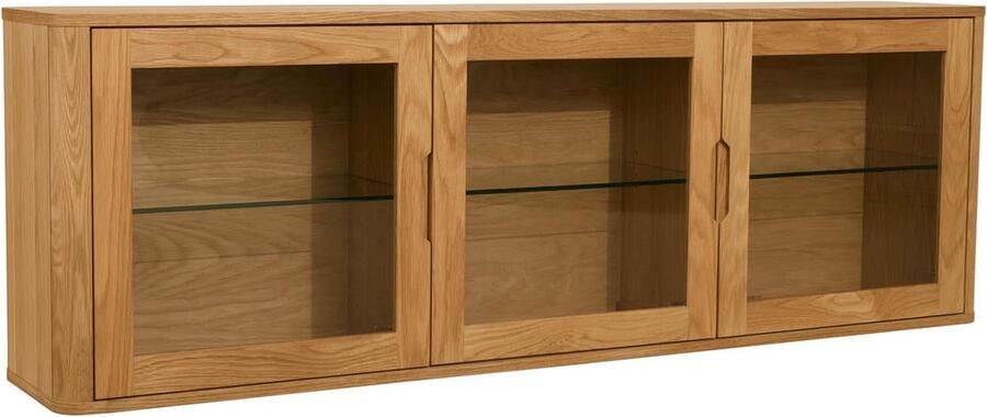 Giga Meubel Wandkast Hangend Naturel Oil Eiken Fineer 180x34x60 cm Wandkast Nyborg