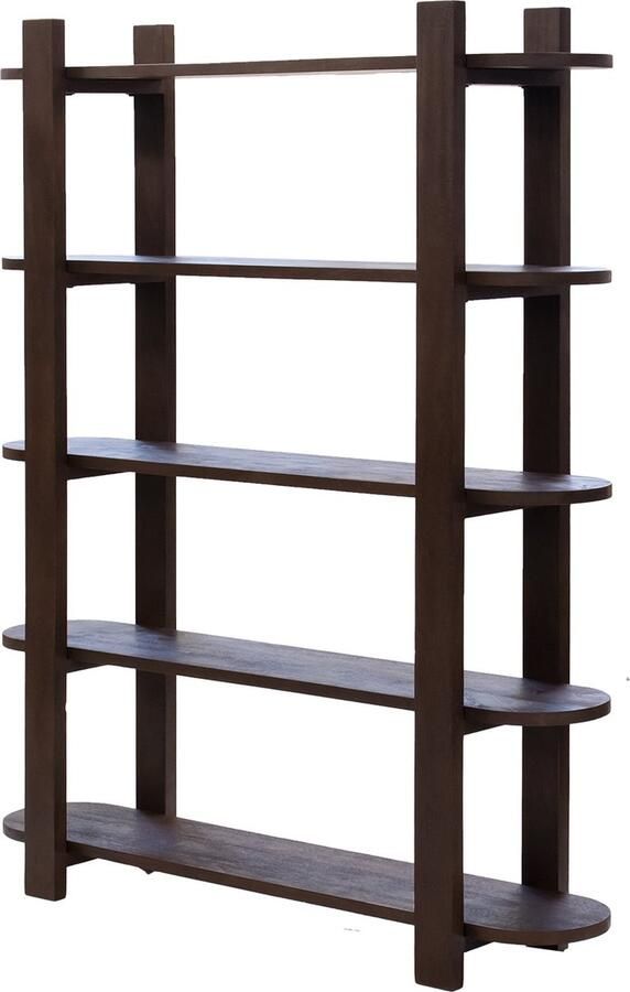 Giga Meubel Wandkast Bruin 160x38x190cm Mangohout Kast Luuk