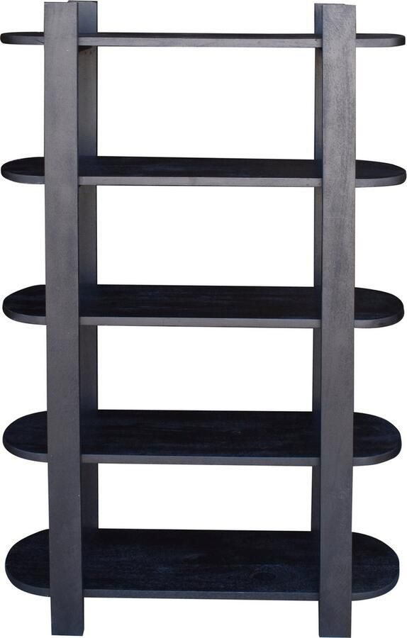 Giga Meubel Wandkast Zwart 120x38x190cm Mangohout Kast Luuk - Foto 2