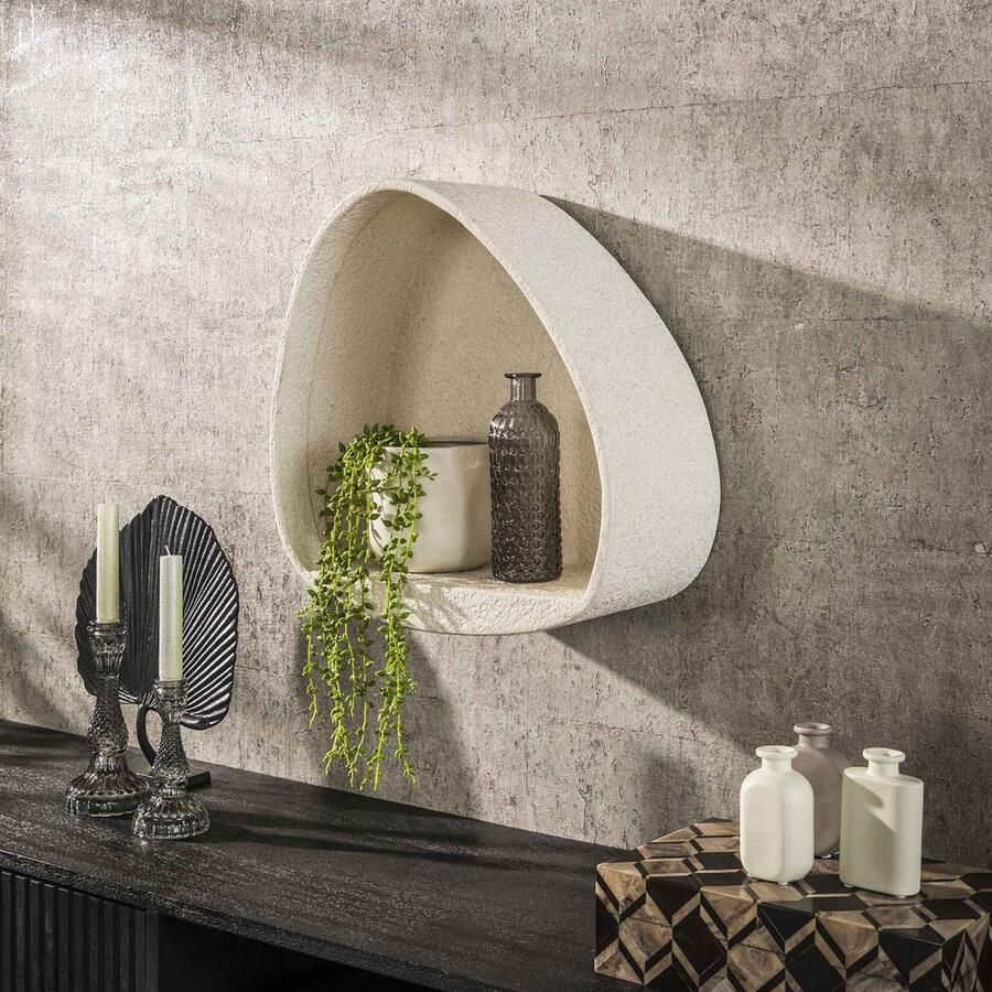 Dimehouse DH Interior Wandrek Zaya driehoekig marmer composiet Marmer Industrieel 42 x 21 x 45 cm