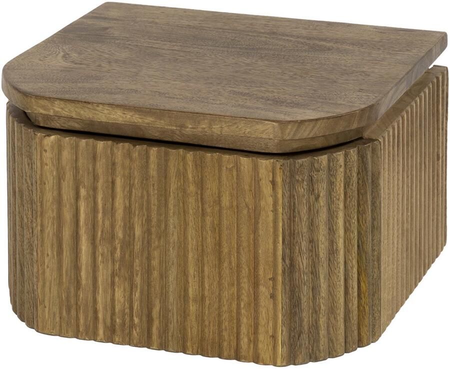 Giga Meubel Nachtkastje Wave Zand Mangohout 32x30x19cm