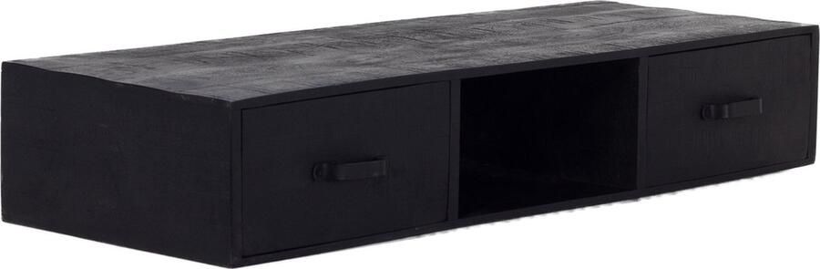 Giga Meubel Zwevend Tv-Meubel Zwart Mangohout 120x40x20 Dylan - Foto 3