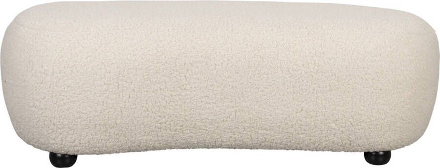 Giga Meubel Hocker Stof Wit Zitdiepte 46cm 120x46x41cm Noxx