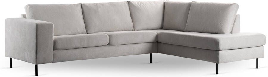 Giga Meubel Hoekbank 3-Zits Vierkant Stof Beige Rechts 265x208x81cm Lord - Foto 2