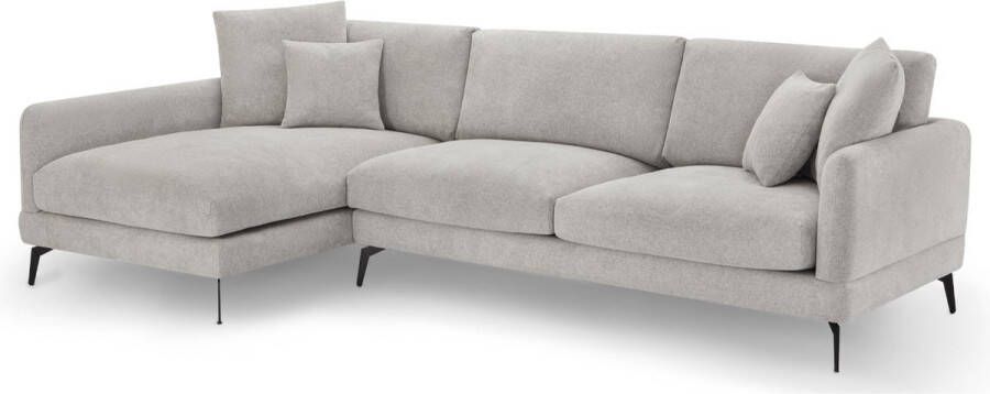 Giga Meubel Loungebank Links Grijs 290x95x90cm Zithoogte 48cm