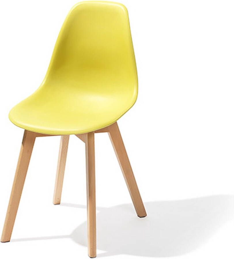 Giga Meubel Stapelstoel Geel Stapelbaar 53x47x83cm 6kg Keeve