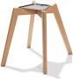 Essentials Keeve Stapelbare stoel grijs berkenhouten frame en kunststof zitting 47x53x83cm (LxBxH) 505F01SG - Thumbnail 2