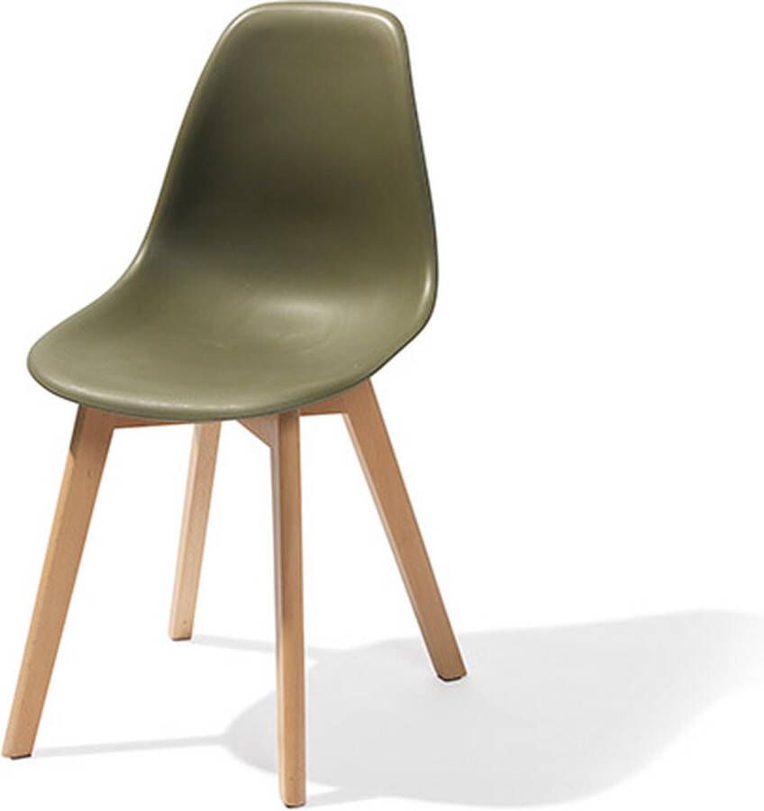 Giga Meubel Stapelstoel Groen Stapelbaar 53x47x83cm 6kg Keeve