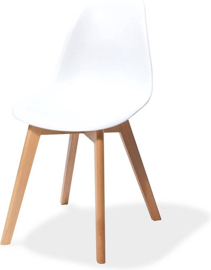 Giga Meubel Stapelstoel Wit Stapelbaar 53x47x83cm 6kg Keeve