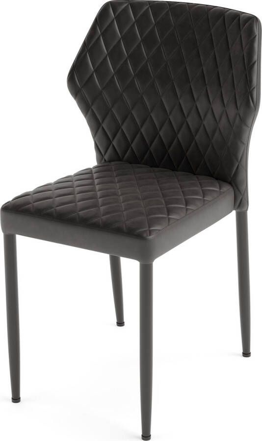 Essentials Louis Stapelstoel zwart Kunstleder brandvertragend 49x57 5x81 5cm (LxBxH) 52003