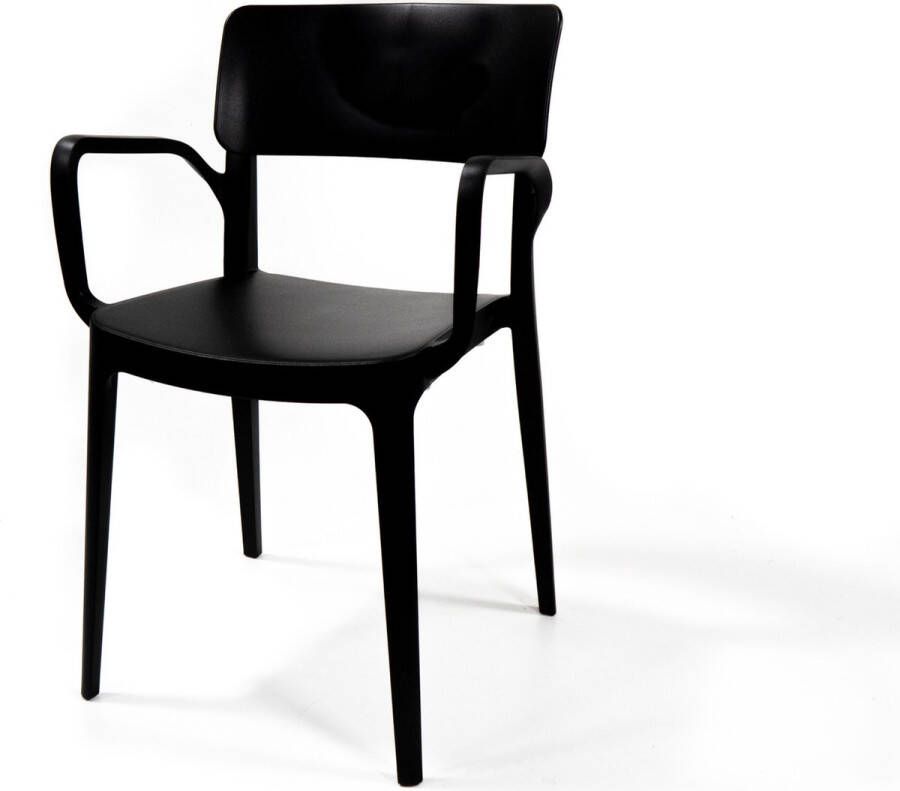 Huismerk Essentials Wing fauteuil zwart set van 6 stapelstoel Plastic 5092 - Foto 2