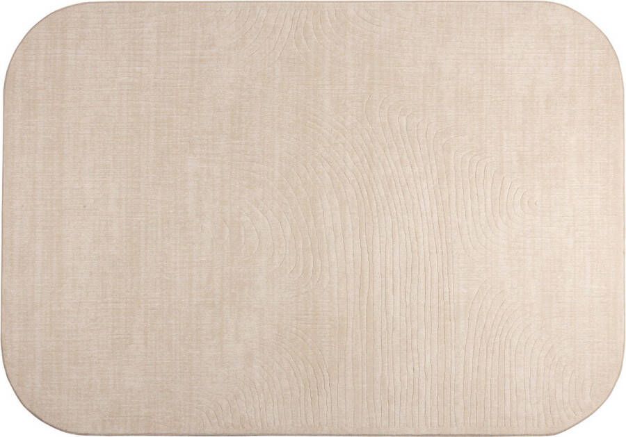 Giga Meubel Vloerkleed Rechthoek Beige Decolan 160x230x1cm