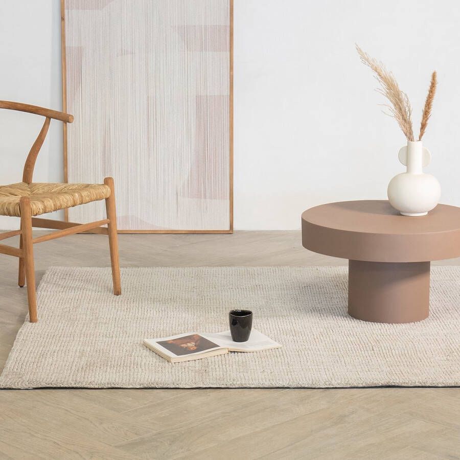 Giga Meubel Vloerkleed Rechthoek Greige Wol 200x230x2cm Mies