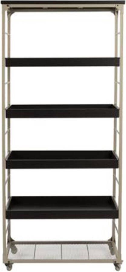 Giga Meubel Wandkast Grijs Met Wielen Metaal 80x40x180cm Kast Botan L