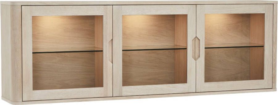 Giga Meubel Wandkast Hangend Eiken Naturel 180x34x60cm Wandkast Nyborg