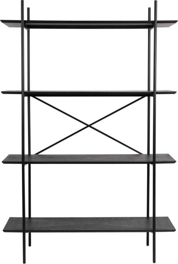 Giga Meubel Wandkast Cabinet Marcio Zwart Metaal 120x40x180cm