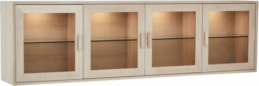 Giga Meubel Wandkast Rechthoek Naturel Eiken Fineer 212x42x79cm