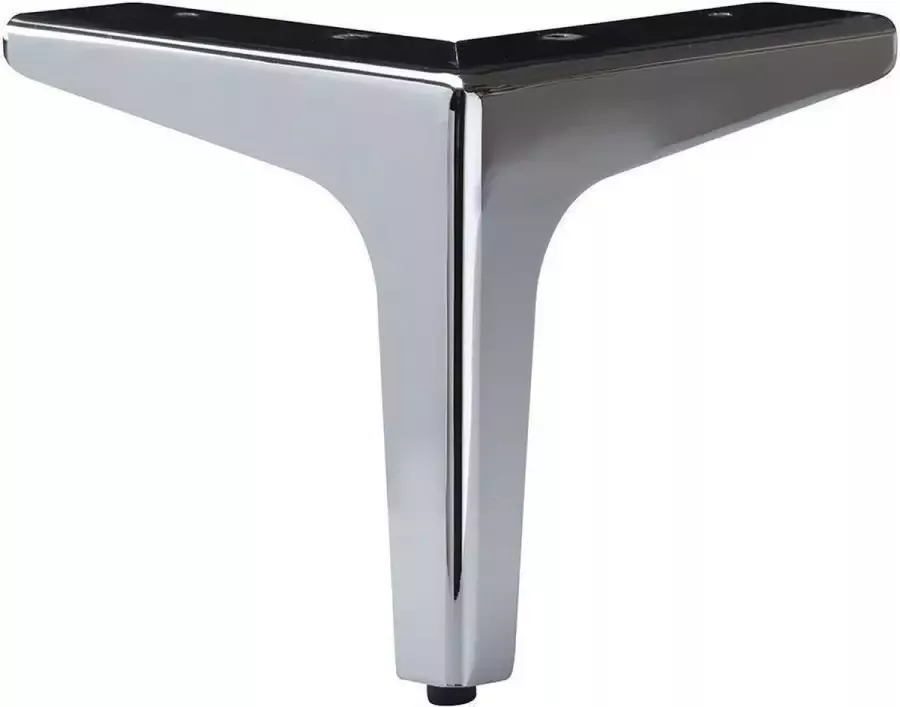 Furniture Legs Europe FLE Stalen meubelpoot chroom hoek 13 5 bij 13 5 cm en hoogte 15 cm