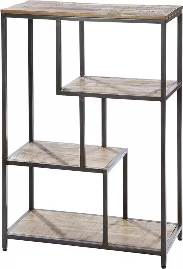 Gilde Decoratief Rek Camara Metaal Hout Multi-level 116 x 75 cm