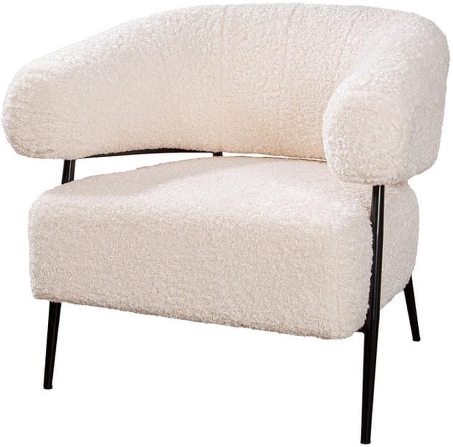 Gilde handwerk Stoel fauteuil Torano wit H 78 cm