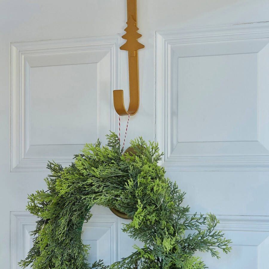 Ginger ray Gouden Metalen Kerstboom Krans Hanger