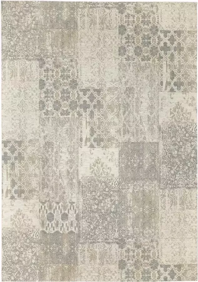 Ginore Vintage Vloerkleed Patchwork Deco Macchiato 280x380 Lichtbeige Tapijt