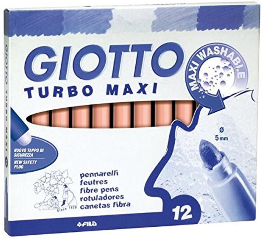 Giotto Turbo Maxi viltstift Bold Roze 12 stuk(s)