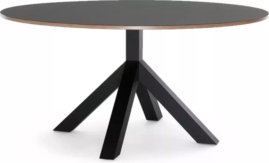 Gispen Dukdalf Tafel Rond 140 cm Zwart