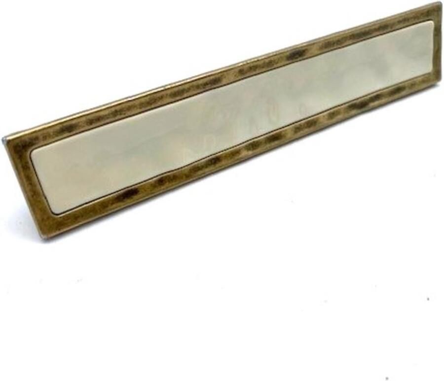 Giusti Greep Messing patina met ivoor inleg rechthoekig 96mm