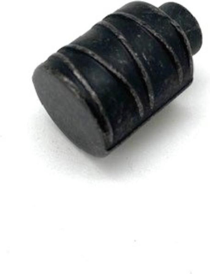 Giusti Knop Industrieel Zwart 'Betonstaal' 17mm
