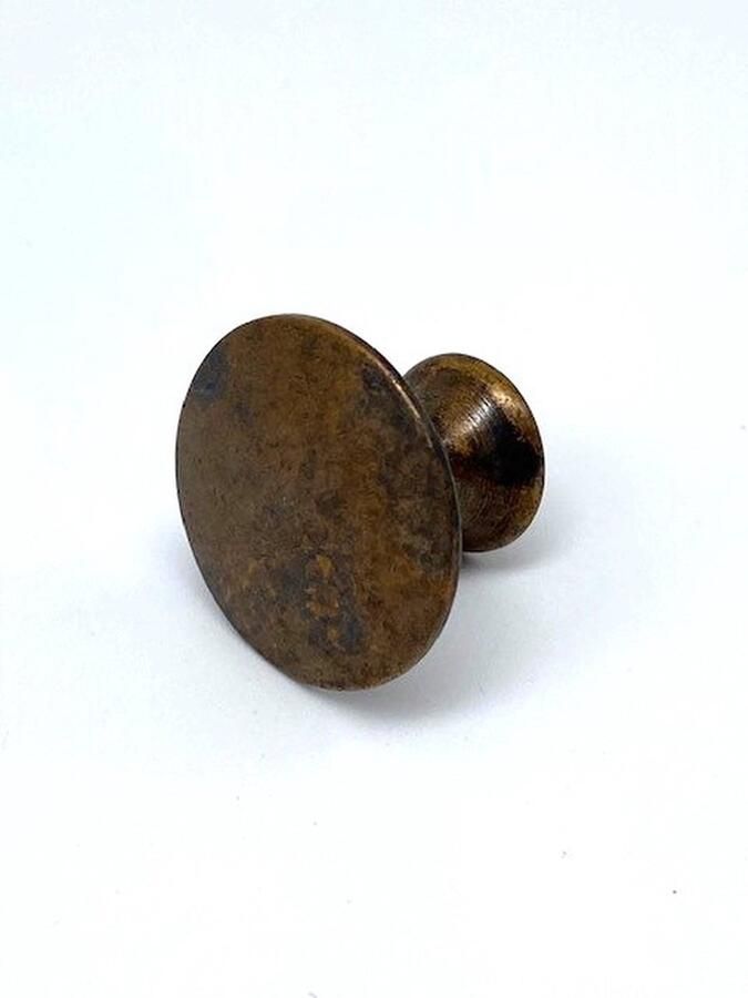 Giusti Knop Messing Antiek rond 24mm
