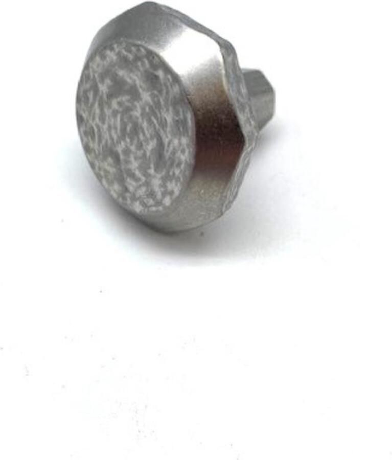 Giusti Knop Zilver Vintage 8-hoekig 30mm