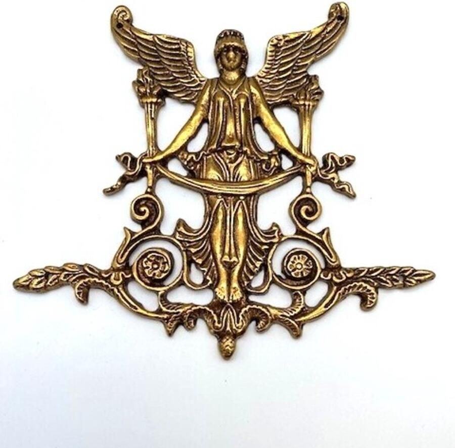 Giusti Meubeldecoratie engel met 2 toortsen 155x140mm