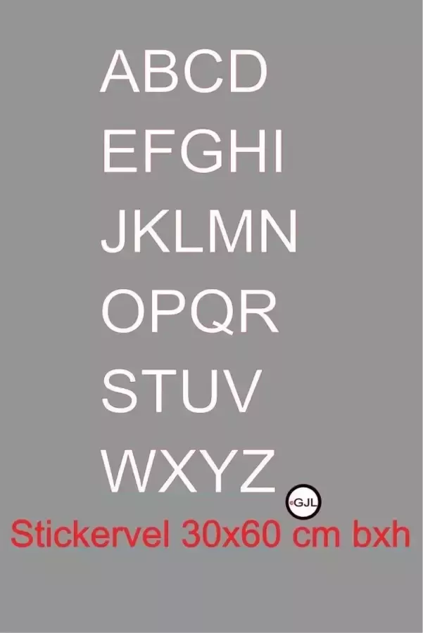 Letters A-Z 26 stuks zelfklevende folie Sticker Hobby Magazijnmarkering Deuren Kasten Lade`s Kliko Brievenbus Naamborden Kleur Zwart - Foto 2