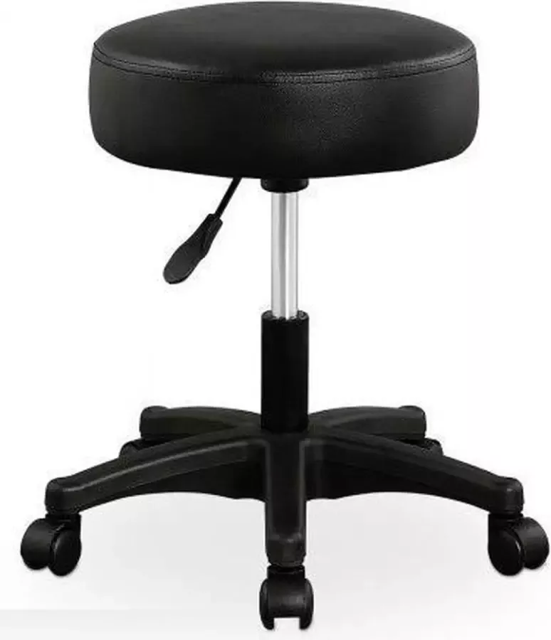 GKS Bureaukrukje met gestoffeerde zitting in zwart