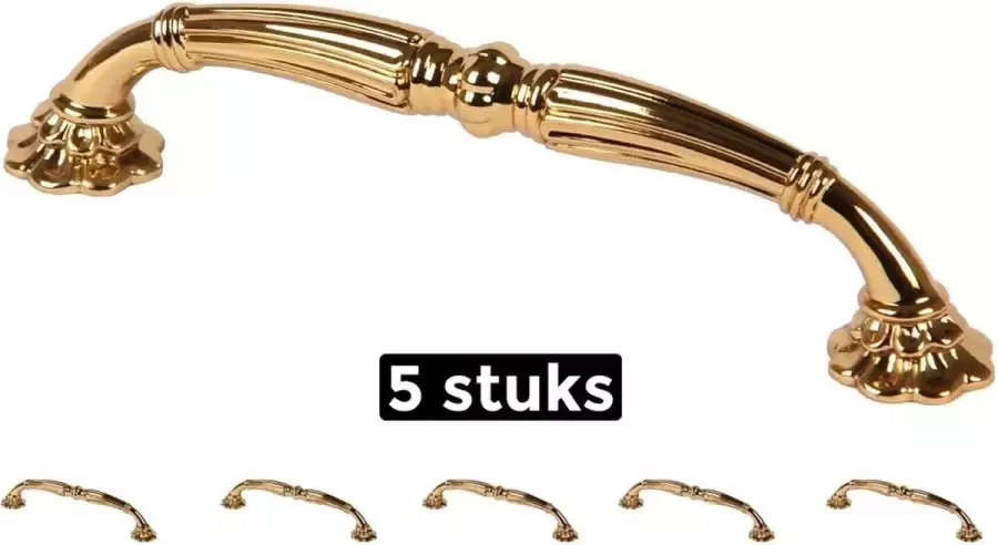 Gld handgreep goud 128 mm Kastgreep goud _5 stuks_ Meubelgreep goud keukengreep goud Kastgreppen goud meubelgreeppen goud Meubelgreep goud handgrepen goud keukengrepen goud Meubelbeslag goud deurgreep goud Deurgreepjes goud -165 - Foto 3