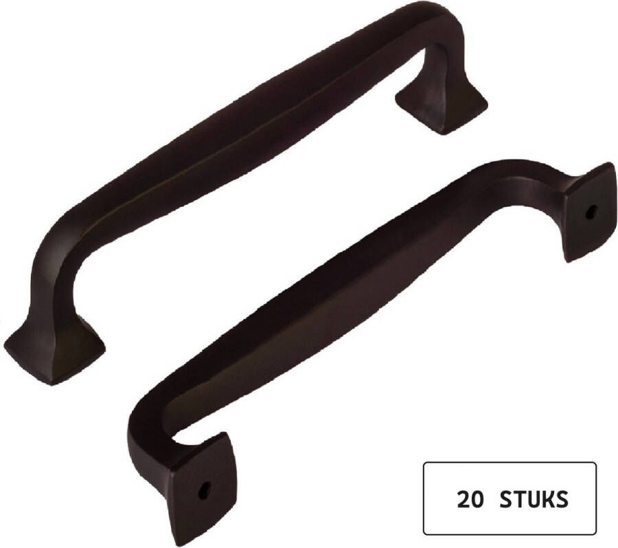 MSQDESIGN Handgreep zwart Handgrepen zwart 128 mm 20 stuks Handgrepen kast Meubelgrepen Keukengreep zwart Kastgrepen Handgrepen keukenkastjes Meubelgreep Handgrepen voor deurtjes handgreep keuken Deurgreep ladegreep incl schroeven - Foto 2