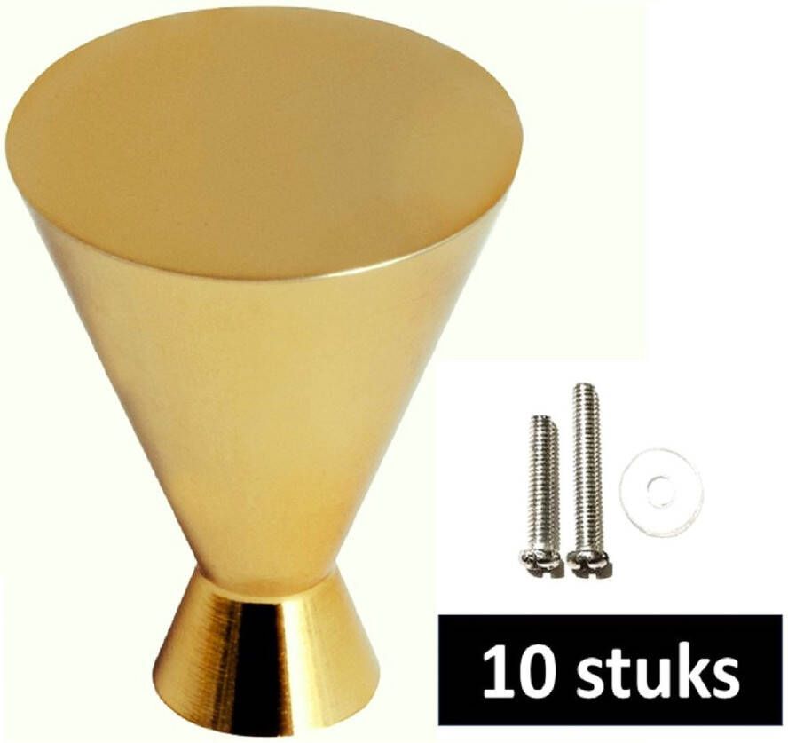 MSQDESIGN Kastknop Goud (Metaal) Kastknoppen Goud 10 stuks Deurknopjes Goud voor kast Deurknop Goud Deurknopjes Goud Handgreep Goud Meubelknop Goud Meubelknoppen Goud Deurknopjes Goud Deurknoppen Goud Ladeknoppen voor deurtjes - Foto 2