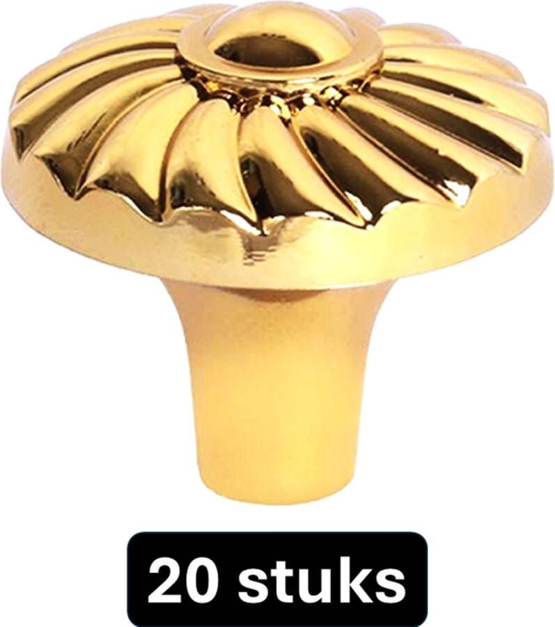 MSQDESIGN Kastknop Goud (Metaal) Kastknoppen Goud 20 stuks Deurknopjes Goud voor kast Deurknop Goud Deurknopjes Goud Handgreep Goud Meubelknop Goud Meubelknoppen Goud Deurknopjes Goud Deurknoppen Goud Ladeknoppen voor deurtjes - Foto 2