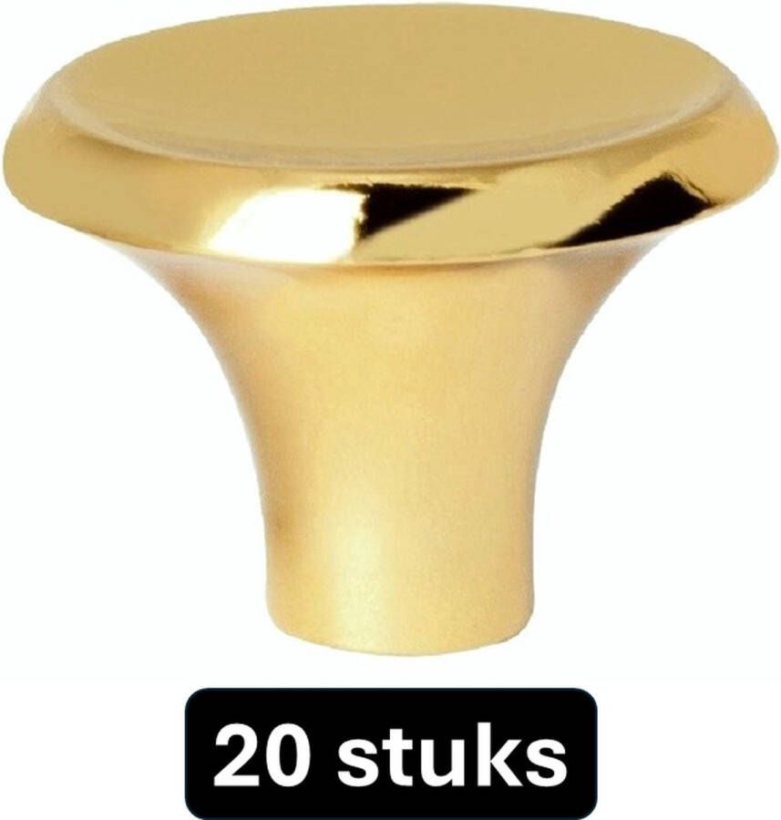MSQDESIGN Kastknop Goud (Metaal) Kastknoppen Goud 20 stuks Deurknopjes Goud voor kast Deurknop Goud Deurknopjes Goud Handgreep Goud Meubelknop Goud Meubelknoppen Goud Deurknopjes Goud Deurknoppen Goud Ladeknoppen voor deurtjes - Foto 2