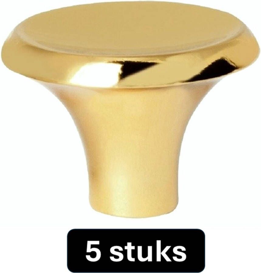 MSQDESIGN Kastknop Goud (Metaal) Kastknoppen Goud 5 stuks Deurknopjes Goud voor kast Deurknop Goud Deurknopjes Goud Handgreep Goud Meubelknop Goud Meubelknoppen Goud Deurknopjes Goud Deurknoppen Goud Ladeknoppen voor deurtjes