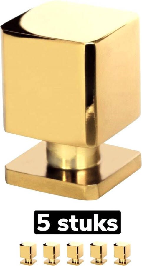 Gld Meubelknop goud vierkant Kastknop goud 5 stuks Deurknoppen goud voor kasten Deurknopjes goud Kastknoppen goud handgreep goud meubelknoppen goud Meubelknoppen goud Deurknopjes goud Meubelbeslag goud deurknop goud 8205