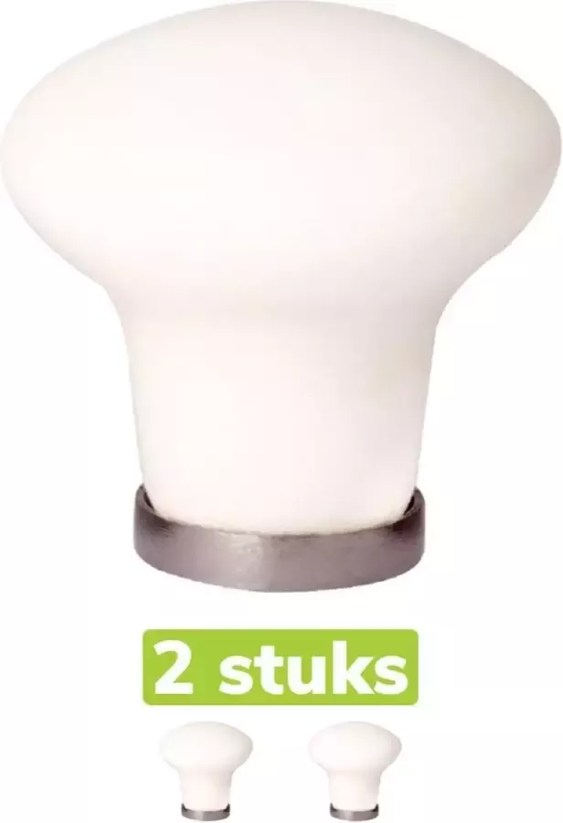 MSQDESIGN Keramisch meubelknop wit 10 stuks Kastknop wit Deurknoppen wit voor kasten- deurknopjes keramiek Kastknoppen wit kastknoppen porselein meubelknoppen wit Meubelknoppen wit Deurknopjes wit Meubelbeslag wit deurknop wit -ceramik - Foto 2