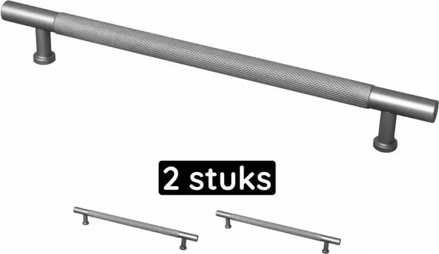 Gld LUXE Handgrepen Grijs Handgreep Grijs 128 mm 2 stuks Handgrepen kast Meubelgrepen Keukengreep Grijs Kastgrepen Handgrepen keukenkastjes Meubelgreep Handgrepen voor deurtjes handgreep keuken Deurgreep ladegreep incl schroeven